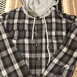 Crop Top flannel- Shein- small-